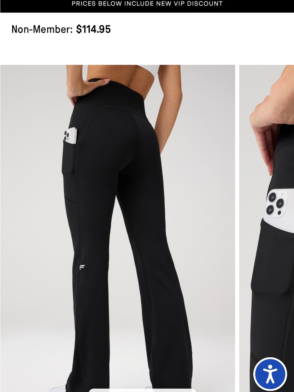 Fabletics brand new Cold Weather Pocketed High-Waisted Mini Flare